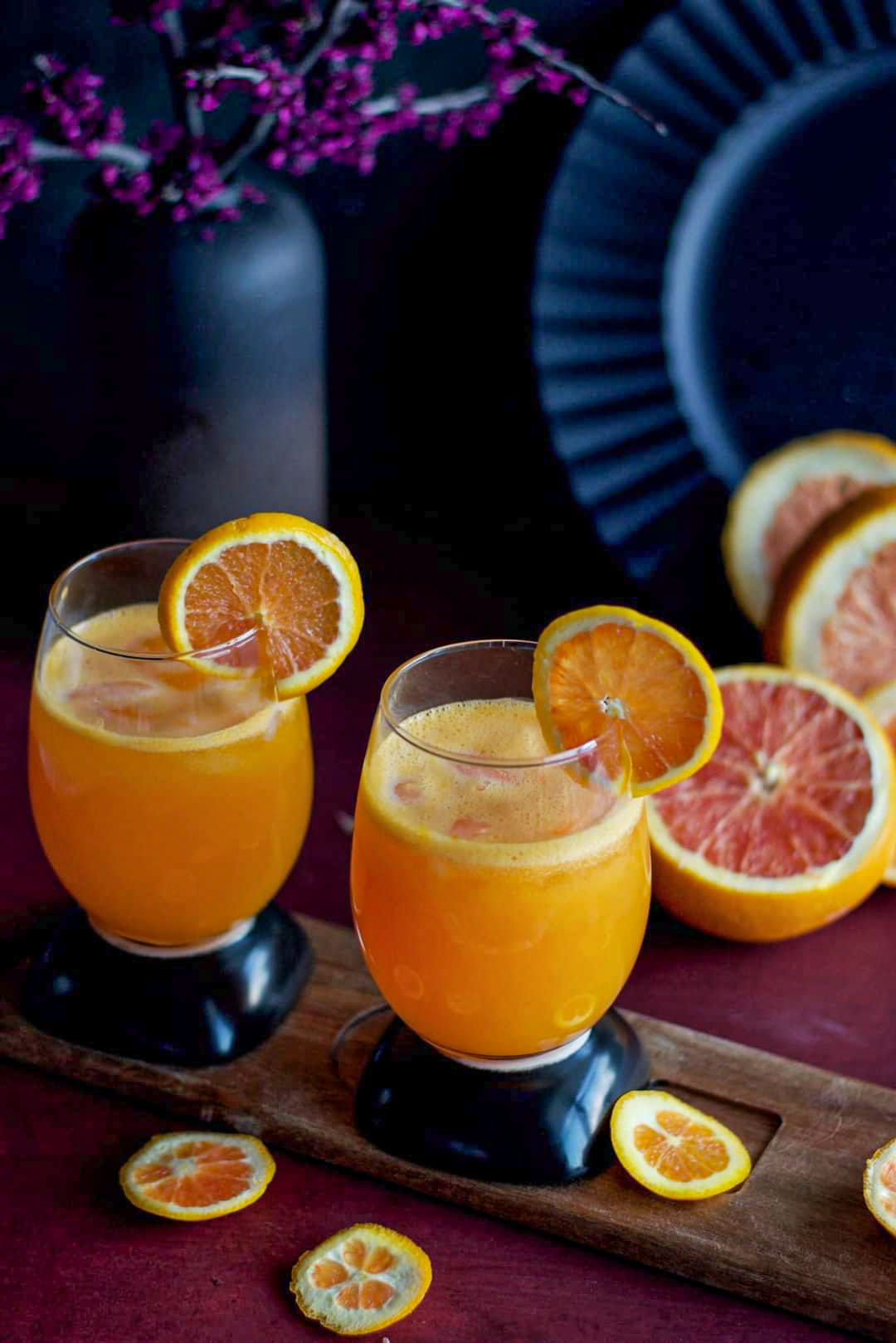 Glasses of orange juice